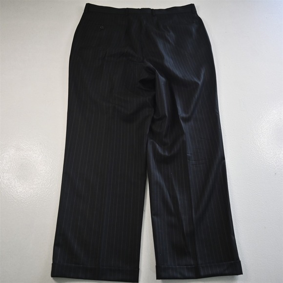 Jones New York 43R 36x30 Black Striped 100% Wool Mens Jacket Pants Suit - Picture 12 of 12
